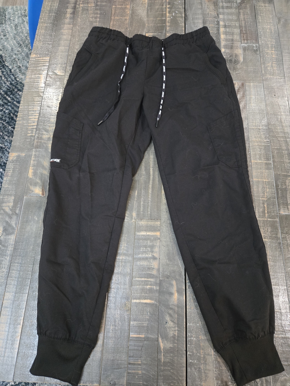 Barco Uniforms Black Drawstring Jogger Pants with Stripe-Tip Laces